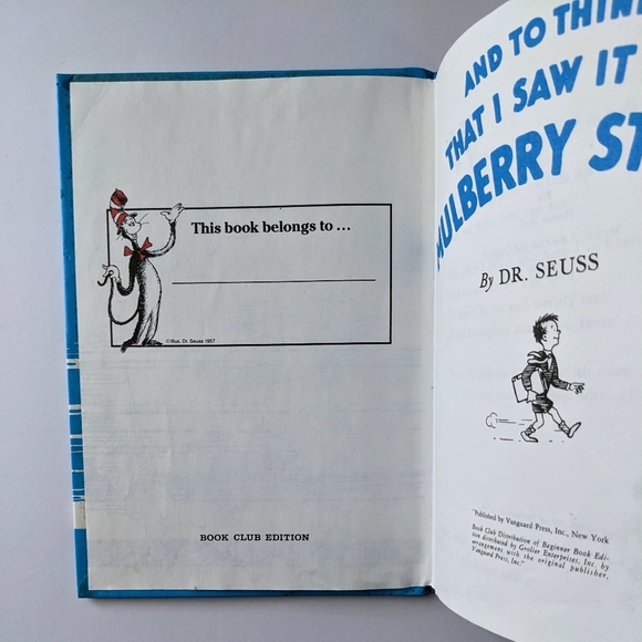*Out of Print* And To Think That I Saw It On Mulberry Street by Dr. Seuss 1964 - Picture 7 of 10